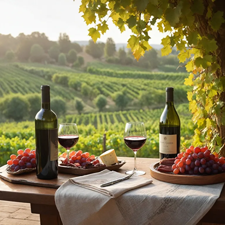 The refined pleasure of red wines served chilled for vineyard travelers